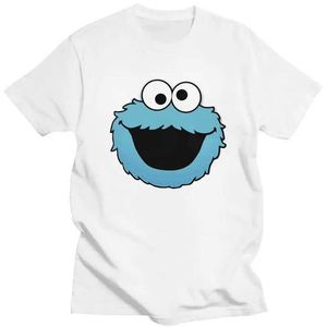 Męskie koszulki Sesame Street Biscuit Monster T-shirt męskie Summer T-Shirt T-Shirt City T-Shirt Pure Cotton T-Shirt J240506