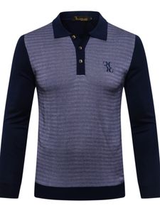 Men Polos Billionaire Italian Couture Autumn and Winter Long Sleeve Warm Wool Sweaters