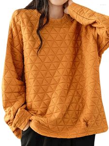 Kvinnors hoodies vinter kvinnor mode o nackkläder kvinnor lös fritid varm vadderad design damer klassiska lyxiga bomullströjor