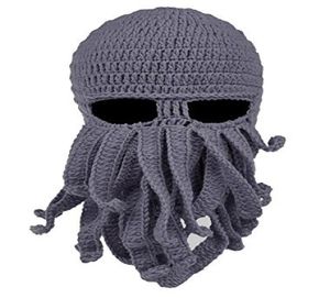 2018 Unisex Octopus Knitted Wool Ski Face Masks Event Party Halloween Knitted Hat Squid Cap Beanie Cool Gifts Mask6439479