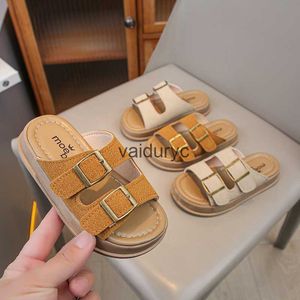 Slipper Childrens Slippers Hakene Shoes Soft Soled Beach Sandals One Beach for Outdoor Wear New 2024 Summer Mens and Womens H240507