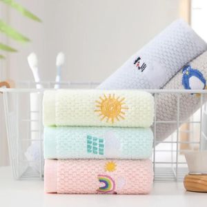 Towel Cartoon Bathroom Towels Children Soft Cotton Absorbent Wash Face For Kids Baby Bath Shower Washcloth Handkerchief