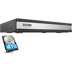 1080p HD H265 16 canal CCTV DVR REGORDADOR PARA CÂMERA DE SEGURANÇA Câmera de segurança Detecção de veículos humanos Híbrido 4-1 em 1 AHD TVI CVI Kits DVR de vigilância com 4TB HDD Motion Alert