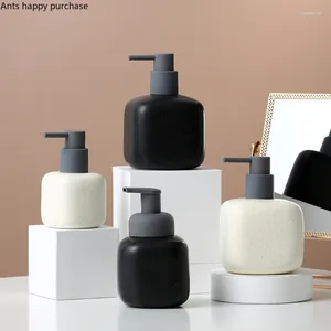 Dispensatore di sapone liquido in ceramica bottiglia in schiuma bottiglie di disinfettante per le mani shampoo doccia gel accessori per il bagno per la casa