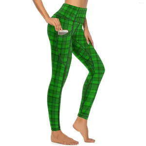 Leggings femininos verdes pretos xadrez sexy sT