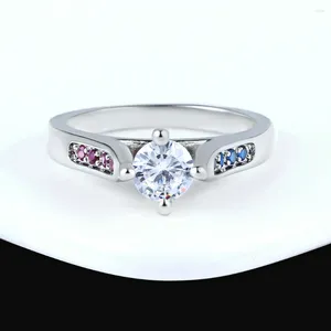 Ringos de cluster Fashion Austria Crystal Classic Wedding for Women Engagement Cubic Zirconia Jewelry Ring Sale DZR005