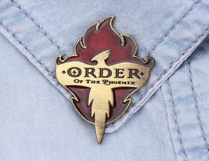 Broche de Escola de Cinema de Filme de 10 Pcs para Lapela Metal Metal Pin Ordem das jóias de chama da moda Phoenix para Fã de Fã de Movie Gift 2012146586122