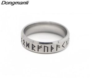 Punkowy styl mody Antique retro biżuteria Viking Pierścień żeńska czarna amulet vintage nordyckie pierścienie run dla kobiet296f327i3944497