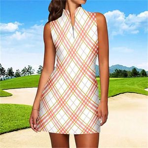 Damen -Trainingsanzüge Frauen Sommer Tennis Kleid atmungsaktiv schnell trocken Moire Wicking Slveless Kleid Tennis gedrucktes Tennis Y240507