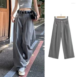 Kadın Pantolon Zr Geniş Kadın Kadın Gevşek Takipler Yaz Vintage Harajuku Kore Moda Jogger Pantolon Baggy