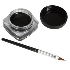 Eyeliner Cosmético Lápis de Lápis de Liner Encontro Imperpermeável Make Up Up Black Liquiner Shadow Gel Makeup + Mush Black Liquid Deliner