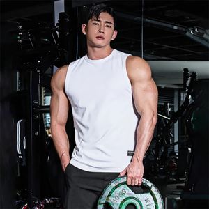 Gym Sleeveless Shirt Workout Tank Top Men Bodybuilding Tight Clothing Fitness Mens Sports Vests Muscle Man Tops 240430