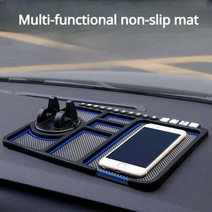 Upgrade Car Silicone Anti-Slip Auto Holder Sticky Anti Slide Dash Phone Mount Parking Number Card Mat Led Tesle Baseus Carplay