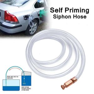 Upgrade Red Copper Refueling Gas Pump Gasoline Fuel Water Shaker Safety Self Priming Hose Flexible Siphon Connector Tesle