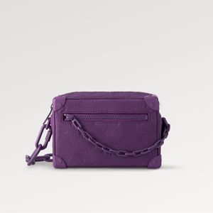 ESPLOSSIONE NUOVO Mini Trunk Mini morbido femminile M24224 Purple Night Night Colpo in rilievo in pelle in pelle tono su tono-tono hardware TRUNK INSSPIRE ANGGLI AGGGANI AGGIORNI