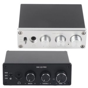 Conversor acq3 pro dac decodificação de áudio digital decodificador de fone de ouvido amplificador AMP USB DAC decodificado 24bit 192kHz para fones de ouvido de 3,5 mm DC5V1a