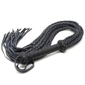 Produkte 80 cm Langes Lederhandknitzel 8 -Tails Peitsche BDSM Fetisch Flogger Erotikspielzeug für Paare Sklave SM Queen Master Spank