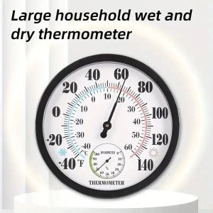 Messgeräte 1PC, Innenthermometer, große Außenthermometer für Terrasse, rundes Wandthermometer, keine Batterie benötigt hängende Thermometer