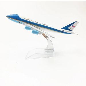 US Air Force Model One Boeing 747 16cm Metal Alloy Die Casting 1 400 Aircraft Model Toy 240428