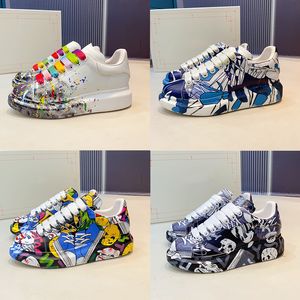 New Color White Shoes Pattern Design Men Mulheres Designer Sapatos Casual Designer de luxo Sneakers Fashion Sport Outdoor Casual Shoes