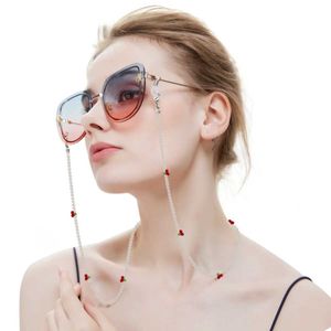 Brillenketten, Sonnenbrillen-Masking-Ketten, Maskenketten, Kirsch-Brillenkette für Damen, Retro-Metall-Sonnenbrillen-Lanyards, Brillenschnurhalter