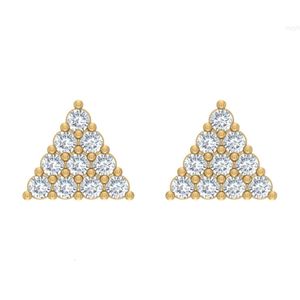 Design caldo Orecchini di diamanti reali per donne in 10 kt 14 e 18 tempestati di diamanti rotondi naturali