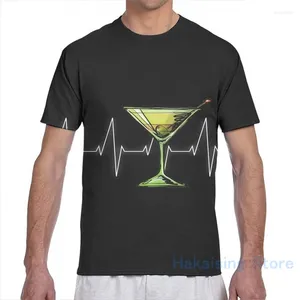 Men's T Shirts Martini Heartbeat Cocktail Hour Dirty Glass Men T-Shirt Women All Over Print Girl Shirt Boy Short Sleeve Tshirts