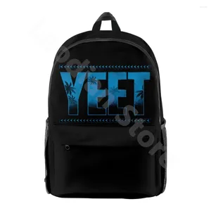 Bolsas escolares jey uso yeet mochila homens homens da moda harajuku bolsa de viagem vintage zíper pacote de hip hop estilo mochila única mochila