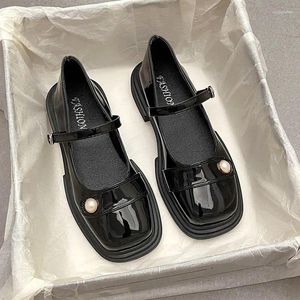 Dress Shoes Women's Summer Footwear Red Mary Jane Japanese Style Lolita Pearl Gothic For Woman 2024 Black Wholesale On Offer Lastest A
