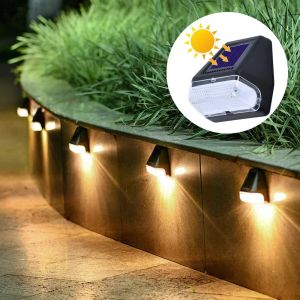 Dekorationen Home LED Solar Wall Lampe Straße Licht Induktion Outdoor IP65 Regenfisch Innenhof Garten Dekoration Treppe Nachtbeleuchtung hell hell