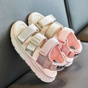 Сандалии сандалии Kid Санксуальные сандалии 2023summer New Candy Coland Girl Shoe Boy Fashion Sports Sports Комфортная пляжная обувь детская обувь