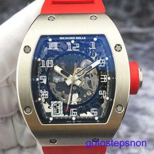 RM Tourbillon Wrist Watch RM010 18K White Gold Hollow Out Data de discagem 39*48mm