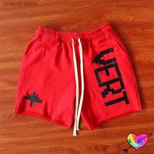 Men's Shorts Men Women High Quality Red White Long Drawstring Pocket Brches H240507