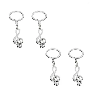 Keychains 4 st Keyring Creative Holders Key Ring for Keys FOB Ornament Rings Rings Metal Note