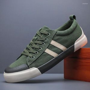 Casual Shoes Herren -Leinwand vulkanisieren Schnürsenkern atmungsaktuelle Bahnsteigs Trainer Tenis Maskulino SS24178