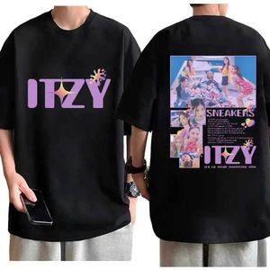 Herr t-shirts itzy tjejband estetik grafik t shirts trend mode yk2 stil kort slve t-shirt harajuku kpop överdimensionerade t-shirts unisex t240506