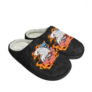 Slippers Cool USA Eagle Fashion Cotton Algodão personalizada sandálias femininas luxuosas, mantenha sapatos quentes chinelo confortável térmico