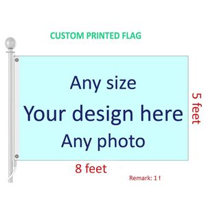 Banner Flags 5x8 piedi Flag di stampa personalizzata di qualsiasi dimensione Pls Fornire il tuo Design Dropse Delivery Home Garden Festive Supplies Dhvo8