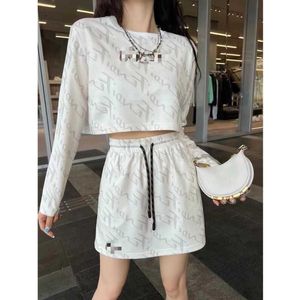 Fashion Women's With And Skirt Summer New Short Is Tracksuits Half Brand Embroidery Body Casual Fashion Top Upper Fashionable Lbdes