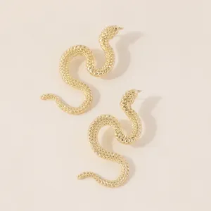 Stud Earrings Lost Lady Punk Snake Long Earring Personality Earings For Women Animal Female Statement Fashion Jewelry Wholesale Bijoux