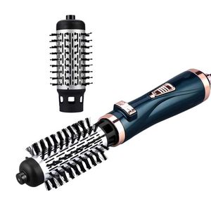 Curling Irons 3-w-1 suszarka do włosów obrotowa Ceramiczna Curler Elektryczne urządzenie do stylizacji pędzla ciepłego powietrza Q240506