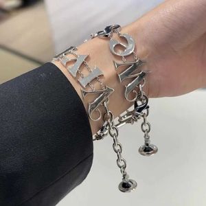 Designer Westwood Letter Saturn Chain Bracelet Womens Sweet Spicy Fashionable Versatile Collar Neck Decoration High Edition