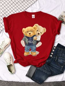 T-shirt feminina Somos melhores amigos Teddy Bear camise