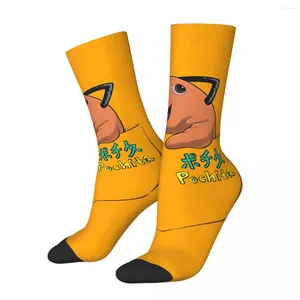 Herrstrumpor rolig lycklig kompressionsficka klassisk retro harjuku motorsåg man pochita hip hop nyhet casual crew crazy sock