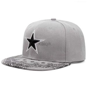 Ball Caps Fashion Five Pointed Star Baseball Caps For Men Women Cotton Kpop Snapback Sport Visor Cap Male Outdoor Bone Flat Brim Hat d240507