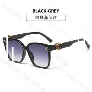 2024 Designer Cucci Sunglasses 2024 New G Family Large Frame Square Womens Trendy And High End Instagram Popular Plain Street Photo Showcase Face Small 775