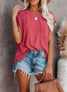 Women's T-Shirt Womens T-shirt short sleeved shirt loose Crewneck womens casual summer tuning topL2405