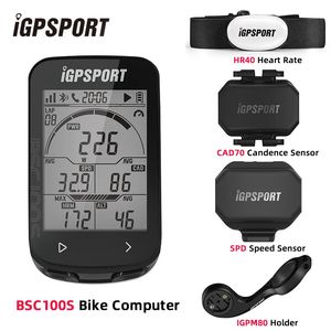 IGPSPORT BCS100S Bike Computer Ble Ant 2,6 tum IPX7 Type-C 40H Batterilivslängd Auto Backlight GNSS Stopwatch IGS Bicycle Computer 240507