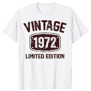 Herrt-shirts år gammal vintage 1972 begränsad upplaga 50-årsdag t-shirt för kvinnor män anpassade produkter 193p 193p