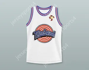 Custom Nay Mens Youth/Kids Space Jam Squad Squad Taz Basketball Jersey с Taz Patch Top сшит S-6xl